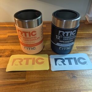 RTIC Essential Can Cooler Set - Peach and Blue